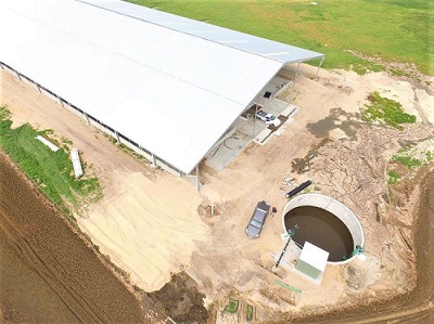 Aerial - Brad's barn effluent tank